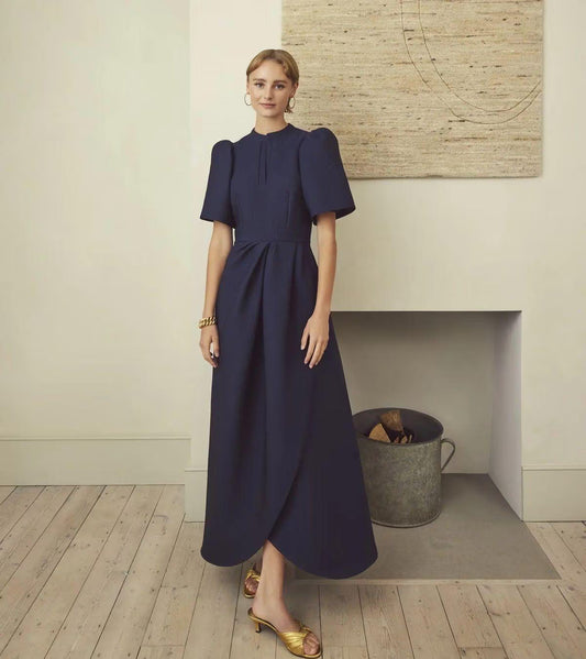 ELARA NAVY CREPE DRESS