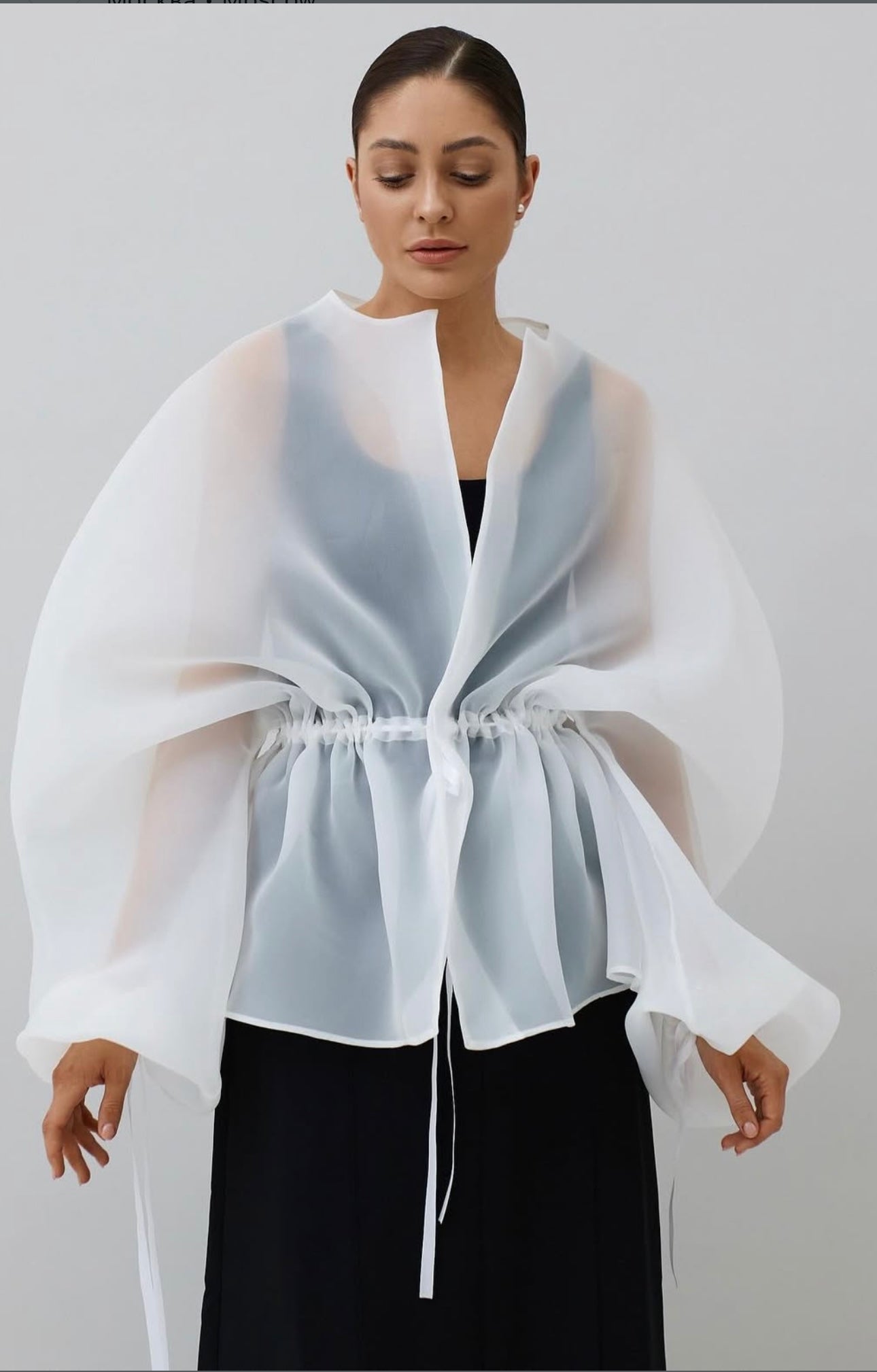 RENE WHITE ORGANZA BLOUSE