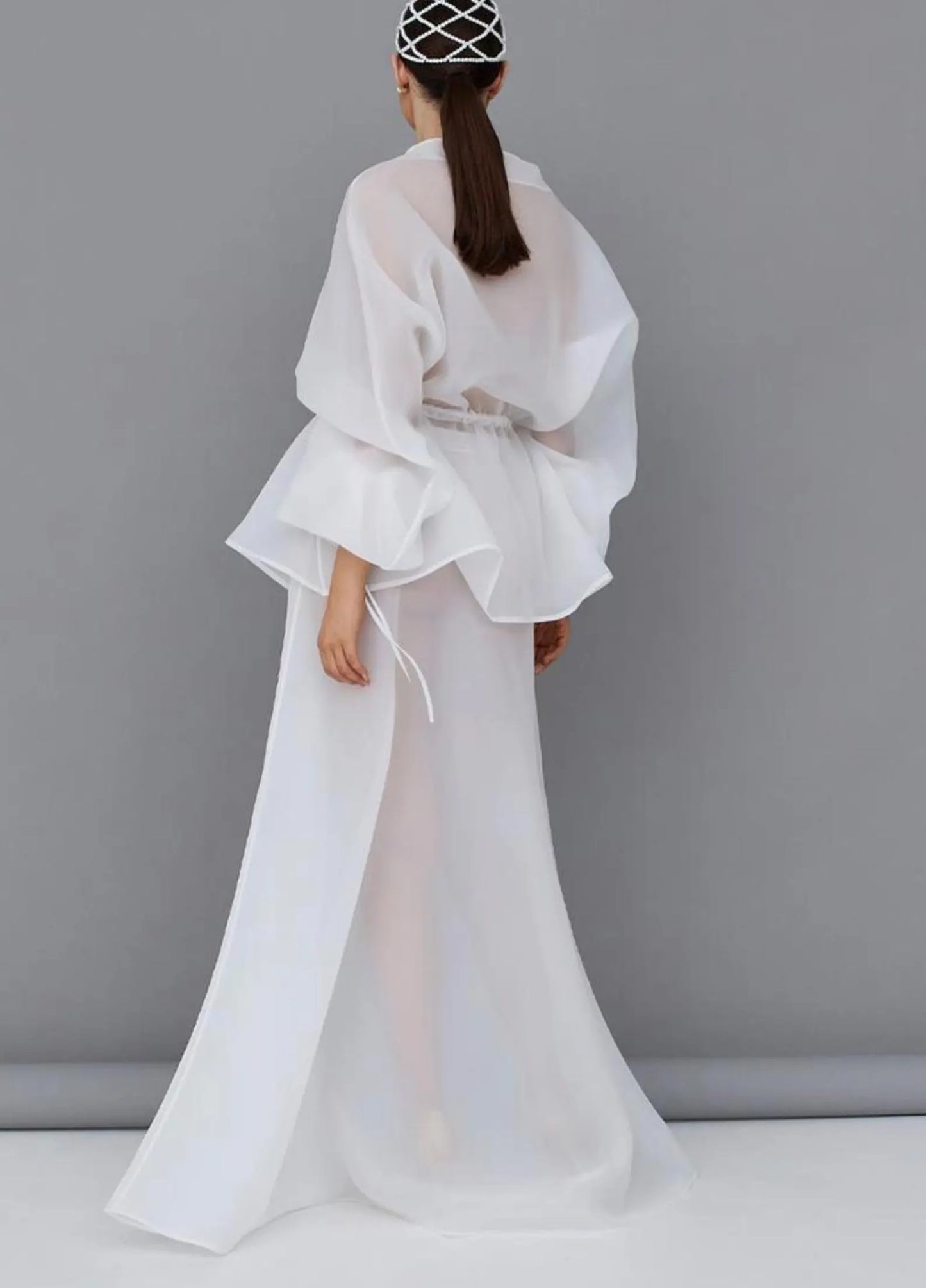 RENE WHITE ORGANZA BLOUSE