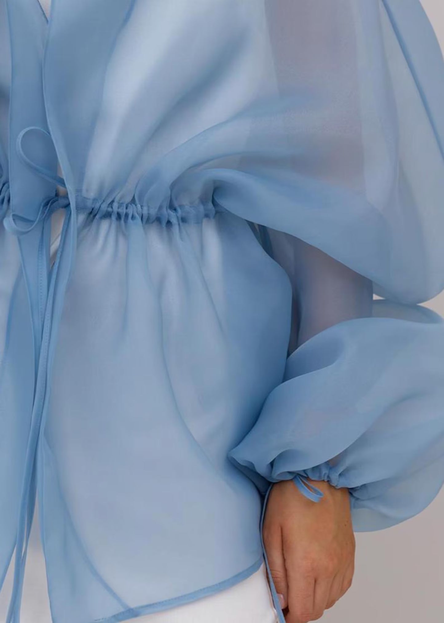 RENE BLUE  ORGANZA BLOUSE