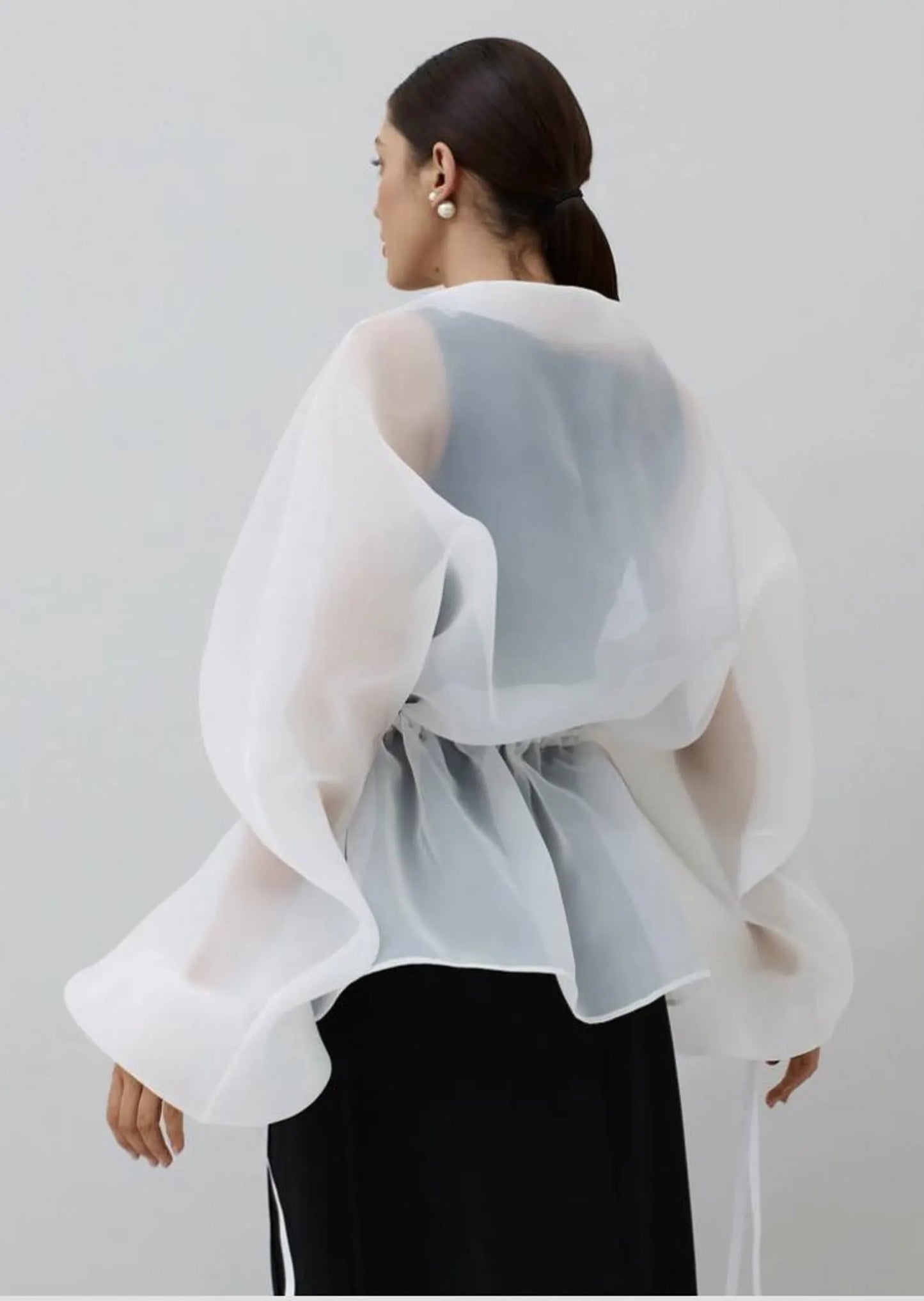 RENE WHITE ORGANZA BLOUSE