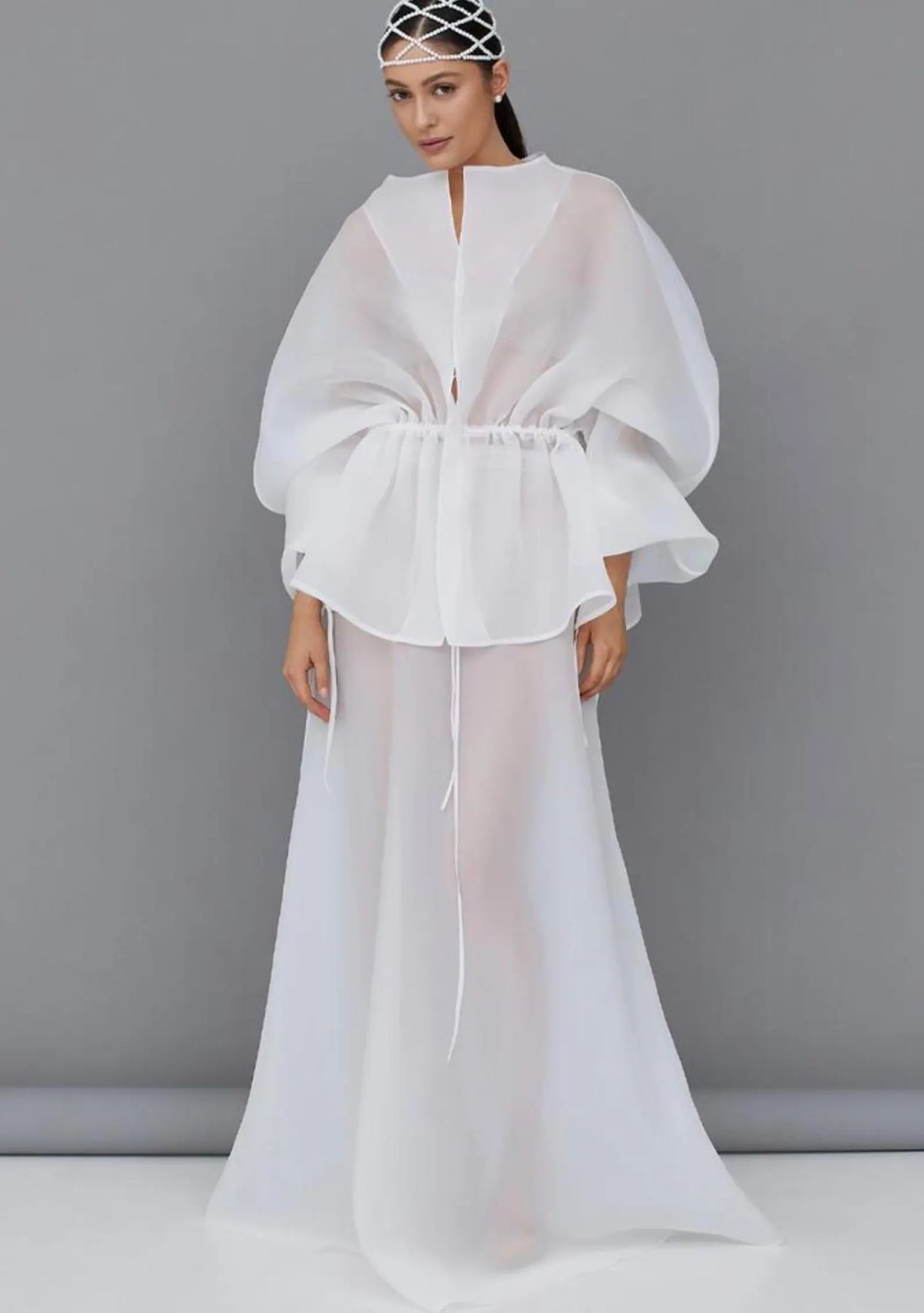 RENE WHITE ORGANZA BLOUSE