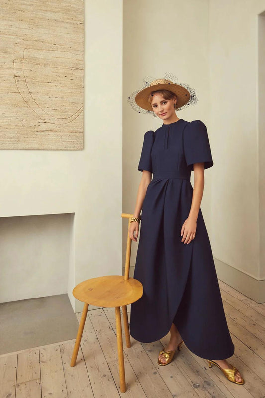 ELARA NAVY CREPE DRESS
