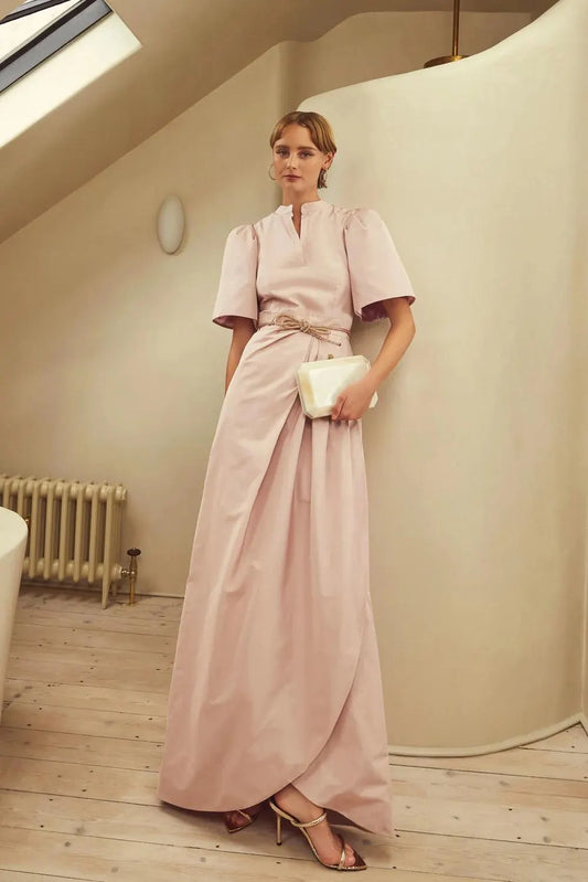 ELARA PINK TAFFETA DRESS