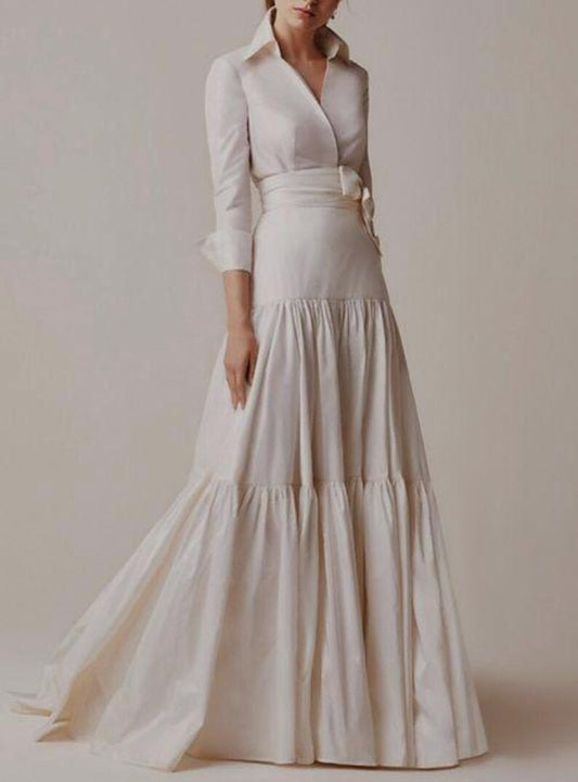 Margot taffeta dress in Ivory